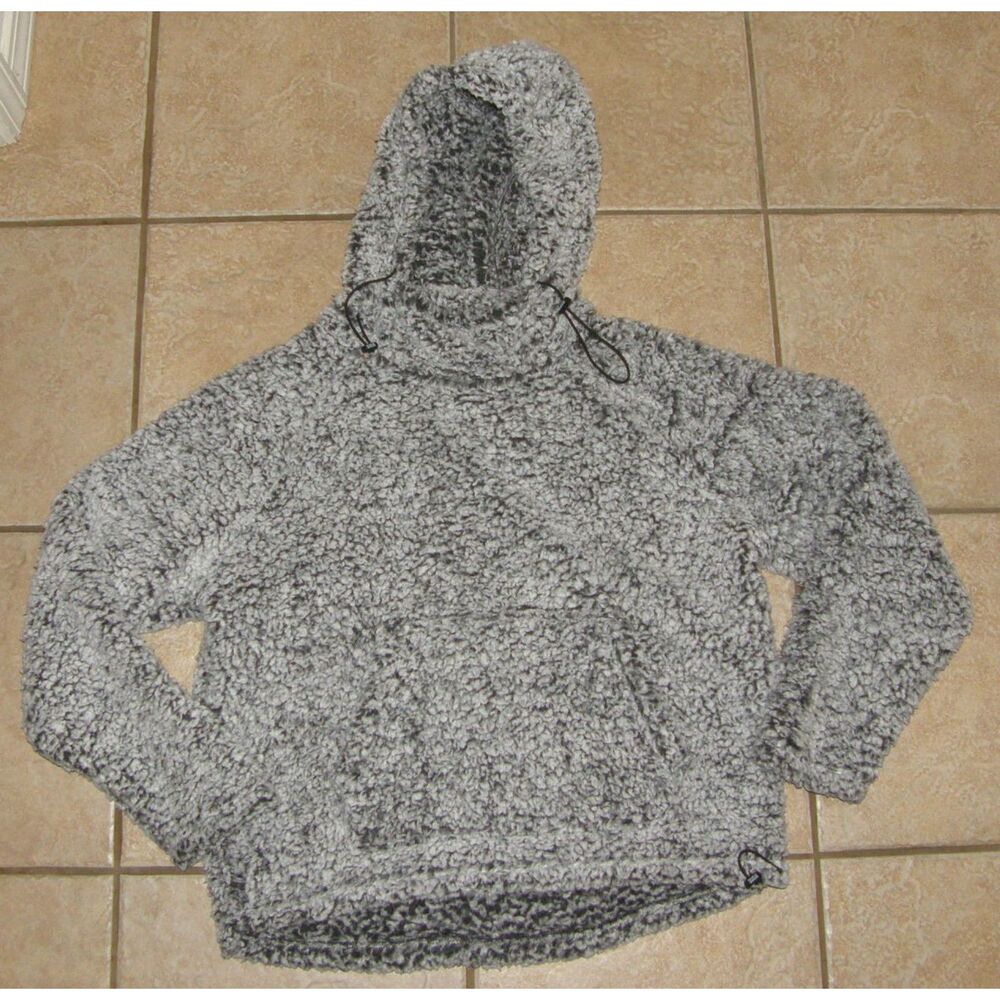 PINK VICTORIA'S SECRET Cozy Hooded Sz Small Roomy Fuzzy Plush Sweatshirt Pocket